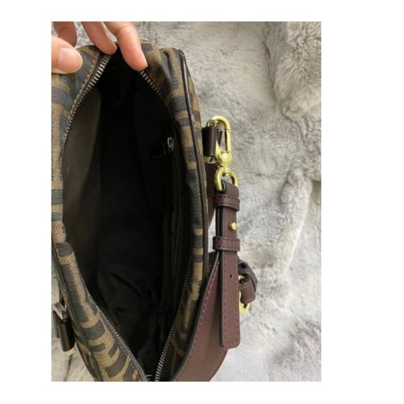 fendi Vintage Handle Zucca Canvas Shoulder Bag - Picture 9 of 11